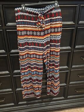 Cozy Fair Isle Print Lounge Pants - Multicolor Size XL